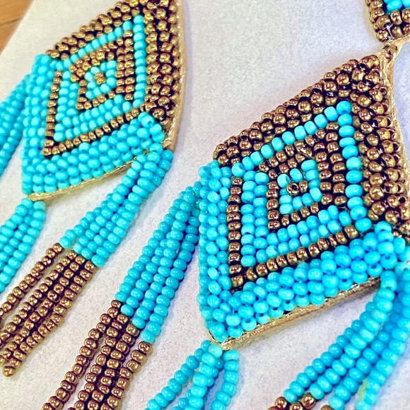 NWT Anthropologie Deepa Beaded Diamond Chandeliers - Picture 13 of 14